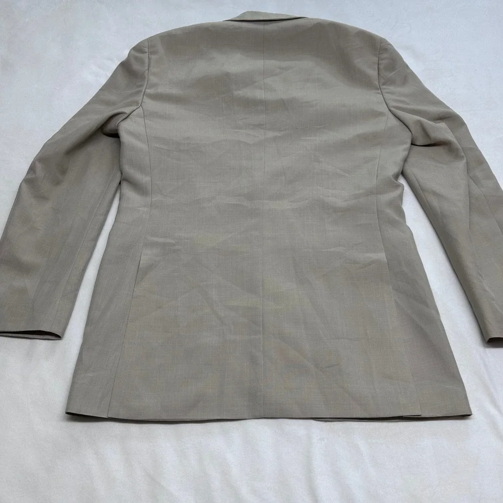 Savile Row Company London Men 36R Blazer Tan Beige 2 Button Suit Jacket Coat